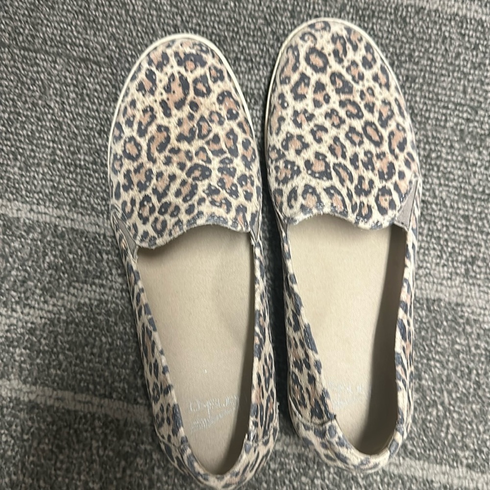 Dansko Odina Slip On Sneaker Suede Genuine Leather Leopard Print Shoes 37